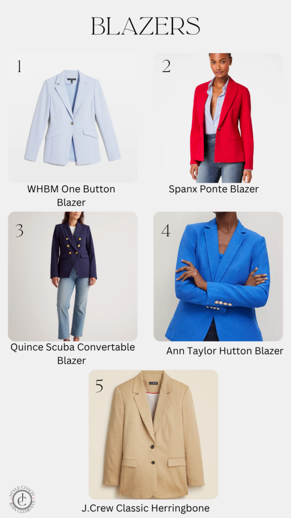 Selection of blazers 
