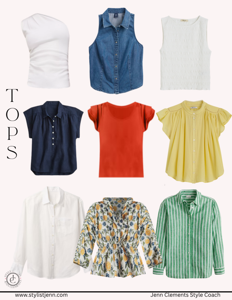Summer Capsule for Women Over 40- tops
